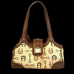 Etienne Agnier Mini Canvas/Leather Handbag